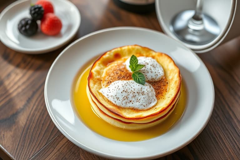 Quince Calvados Crêpe Soufflés