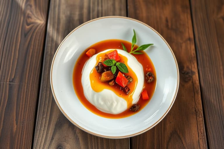 Yogurtpai med drue- og sortpepperkompott