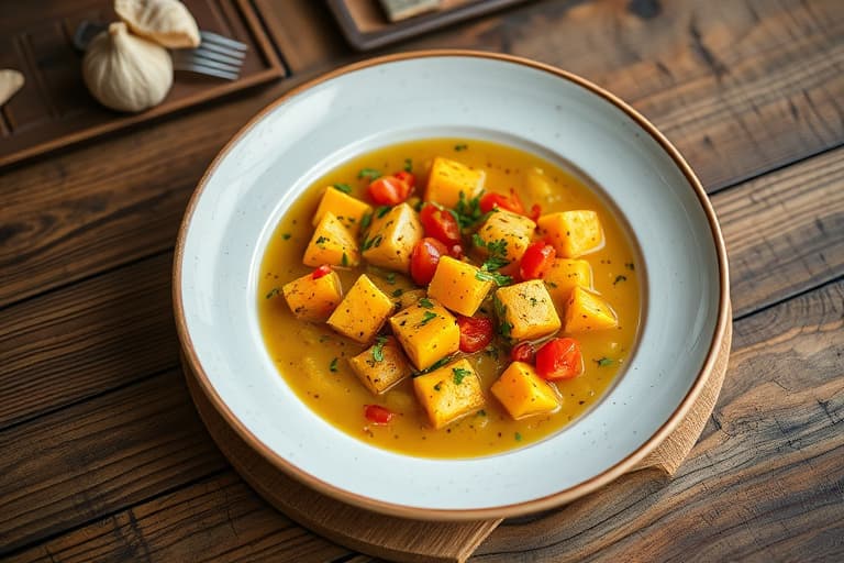 Sopp-, squash- og paprika-salat