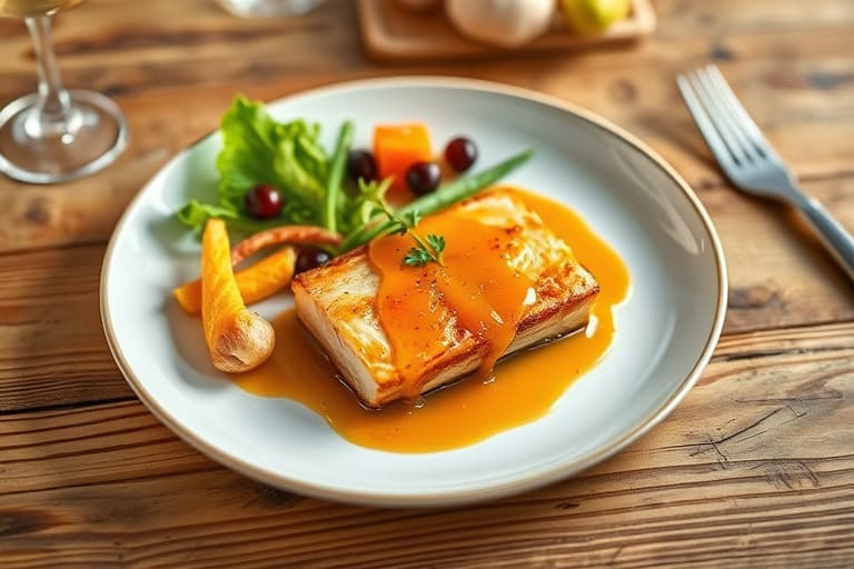 Stekt skinke med marmelade- og pepperrotglasur