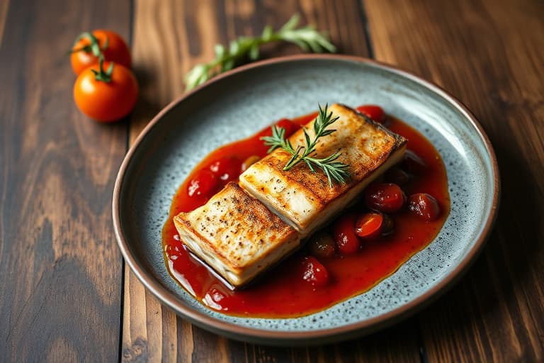 Rosemary-trout med cherrytomatsaus