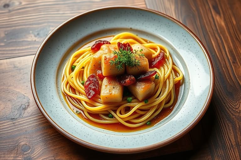 Potetinnpakket kveite med sautert spinat