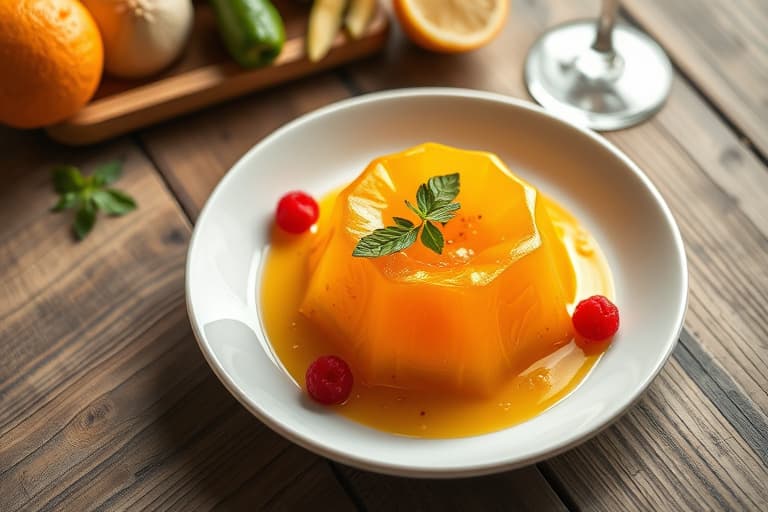 Sitrus "Jell-O" med honning og mynte