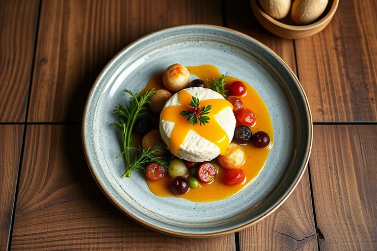 Endive med kyllingleverpâté og tørket-kirsebærmarmelade