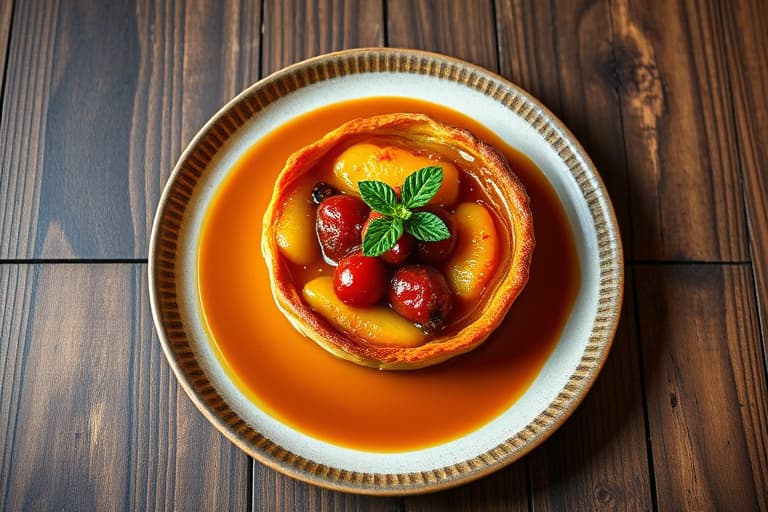 Tarte Tatin med brandy-karamellsaus
