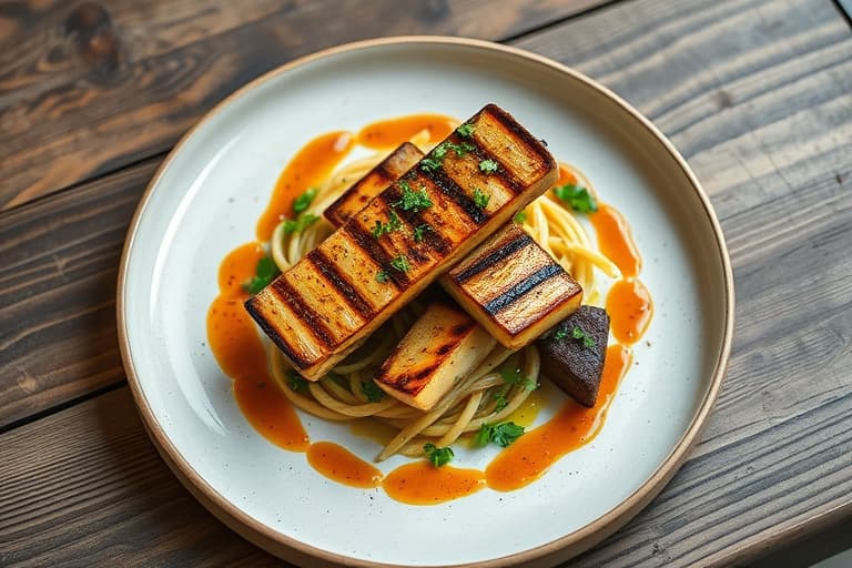 Sjøpølser grillet over åpen flamme med chipotle-vinaigrette