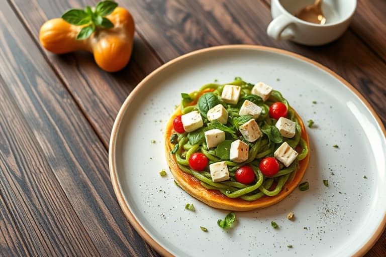 Persillepesto og feta-phyllopizza