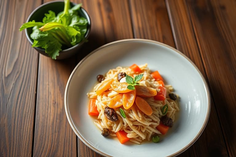 Risnudler med kylling og Nuoc Cham