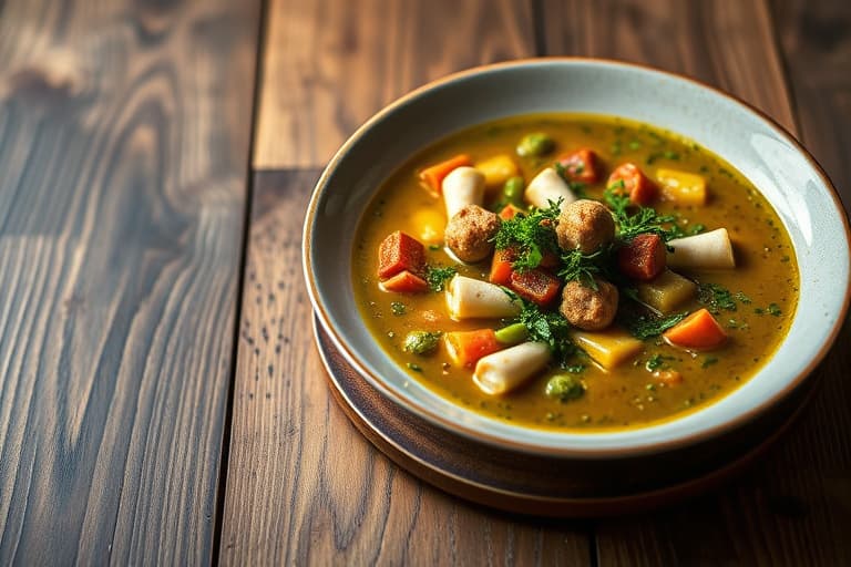 Vårens Minestrone Verde med pistasjpesto