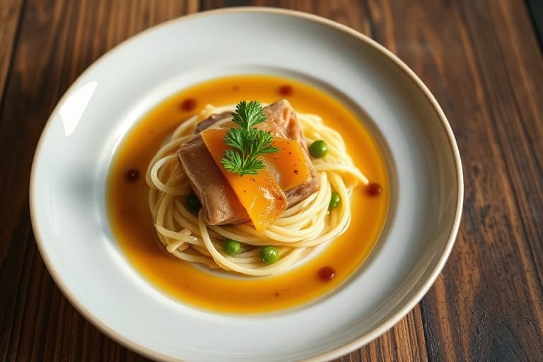 Svineknoke med steinsopp og soyasaus