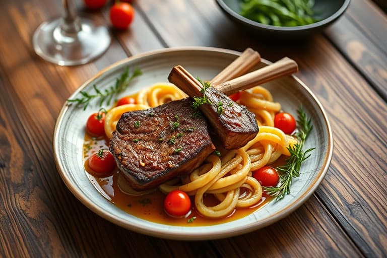 Tri-Tip stek med persille og cherrytomater