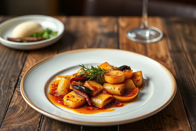 Zinfandel-braisert oksehaler med rosmarin- og pastinakkmos