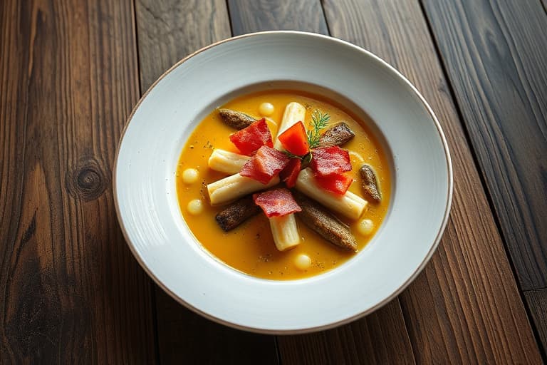 Røykfylt kalkun- og mais-suppe med bacon