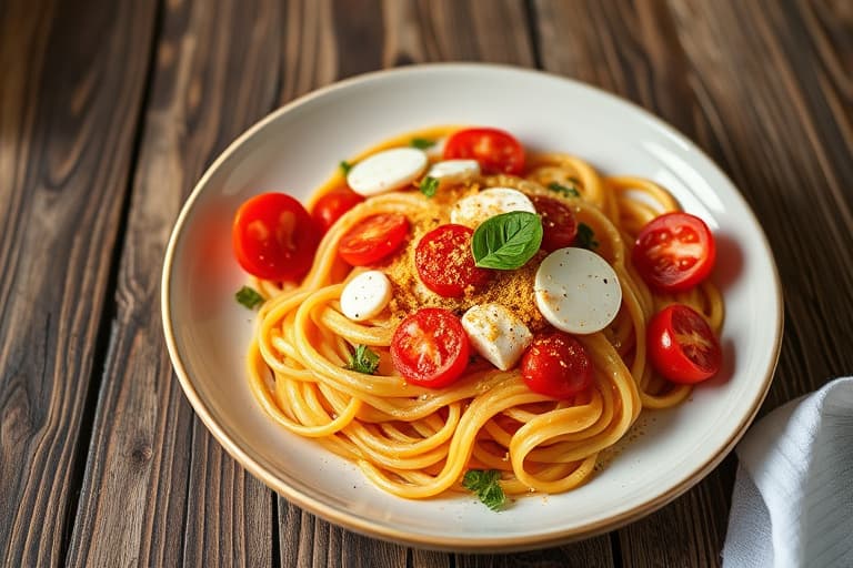 Enkelt én-panne Caprese-pasta