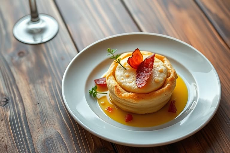 Popover-pudding med irsk bacon