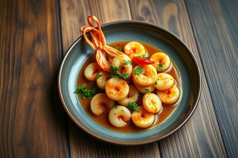 Sprø kalamari med syltet jalapeñosaus