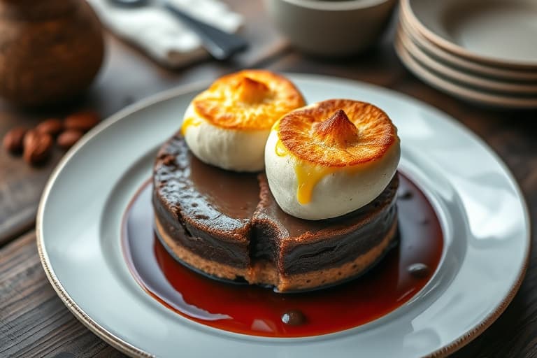 Sjokoladekremtart med soufflékonsistens