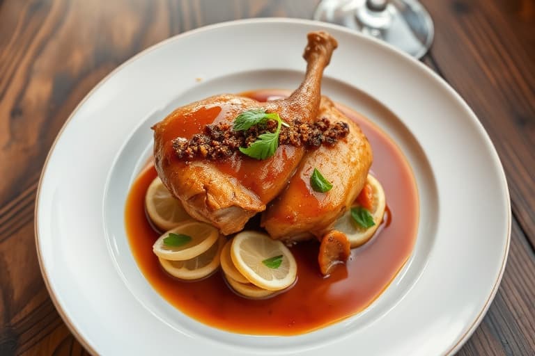 Røkt kylling med saus ("Moyo de Poulet Fumé")