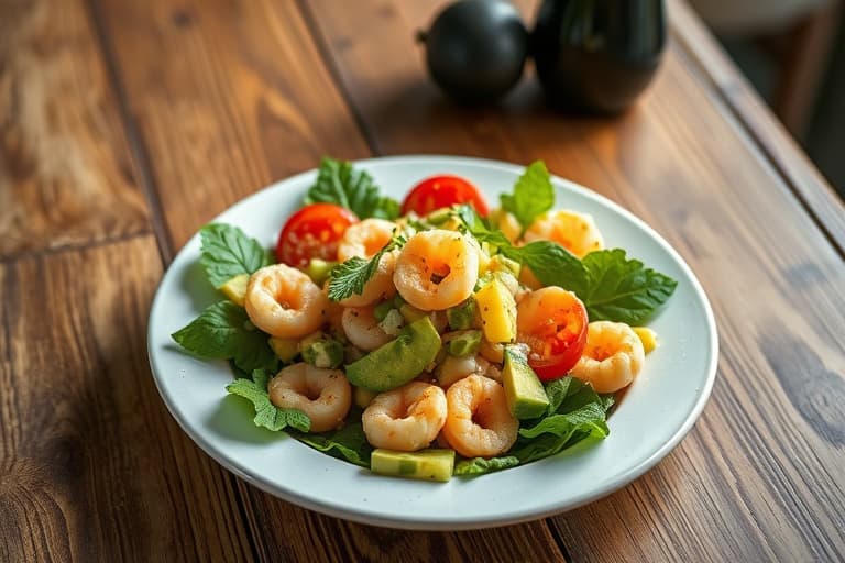 Avocado- og lime-marinerte rekesalat (Ensalada de Camarones con Aguacate y Limón)