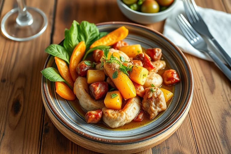 Geitost-puréte med potetmos