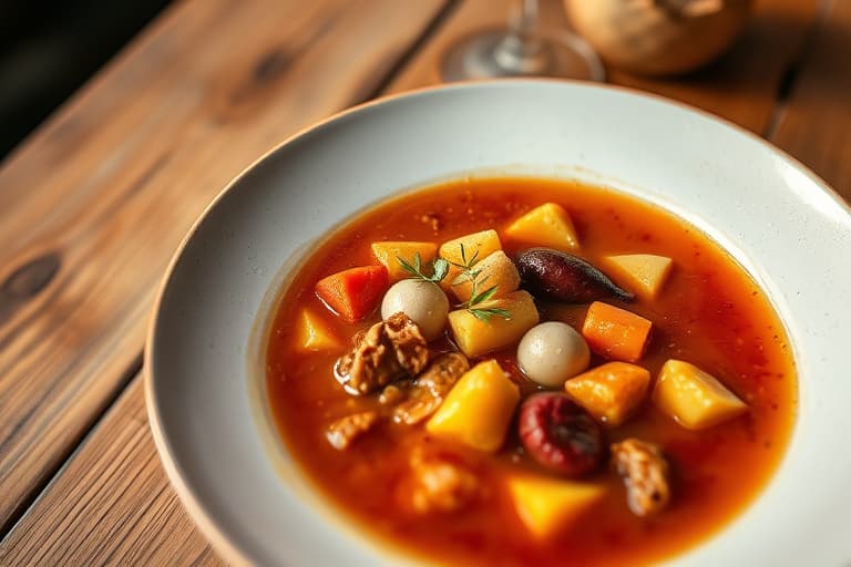 Karrésuppe med eple og purre