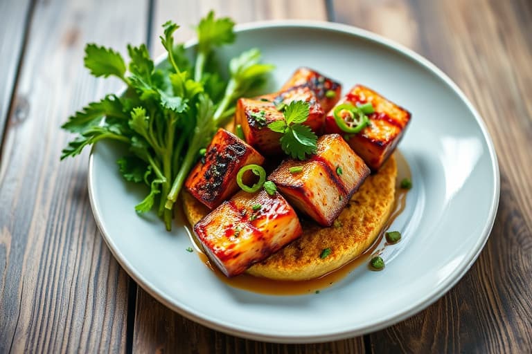 BBQ-svinekjøttpålegg på grillet jalapeñocornflatbrød