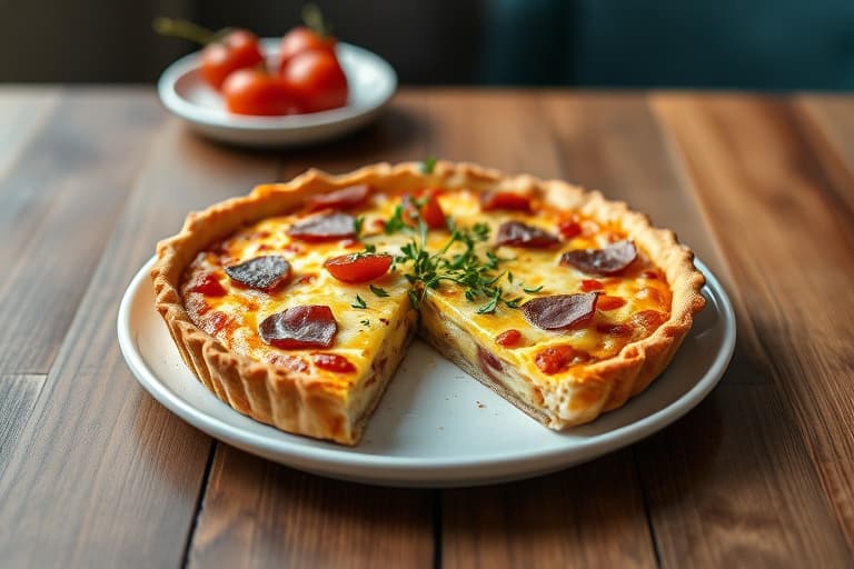 Ham og Gruyère-quiche