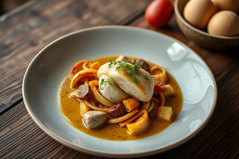 Belgiske vafler med hjemmelaget kanel-sukker-smør og sauterte eplebiter i eplecider