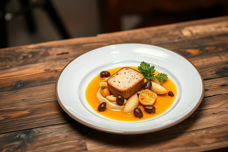 Sauté av foie gras med pastinakker og syrlige kirsebær