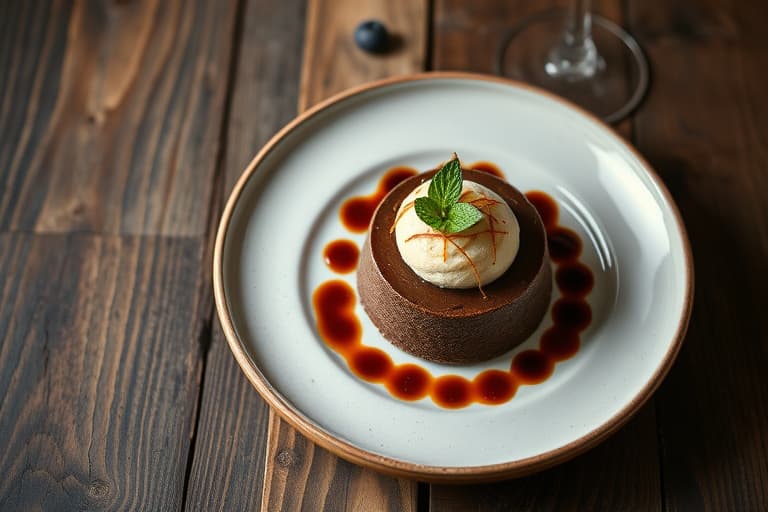 Sjokoladekake uten melkeprodukter med mørk og bittersøt smak, pyntet med melkesjokoladestriper