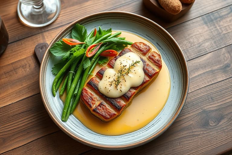 Grillet kveite med béchamelsaus