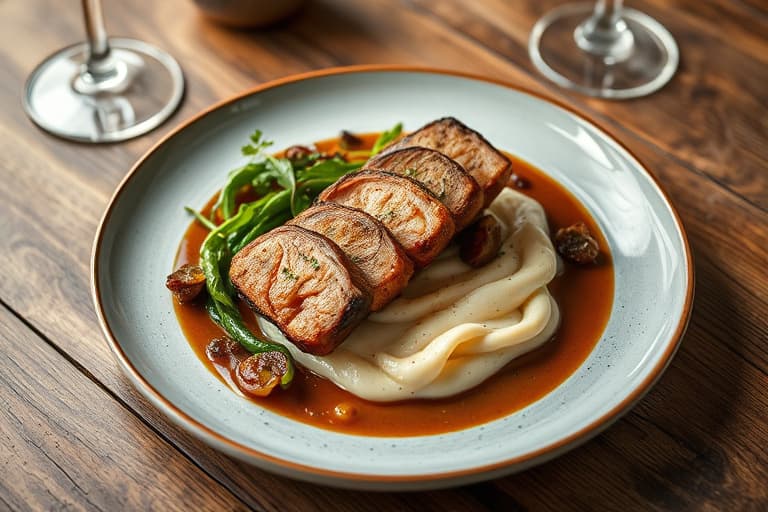 Micheles sitronpepperpanerte, stekte Alaskahavabbor servert på en økologisk vårsalat