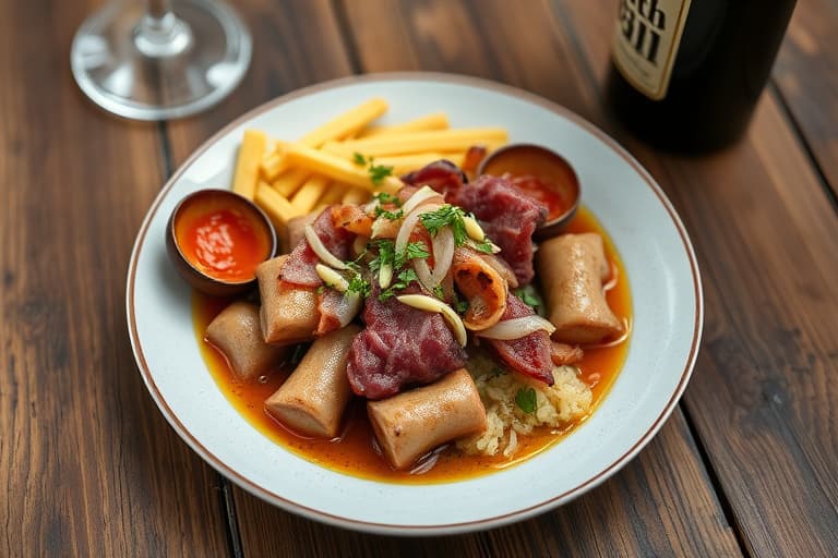 Knocks and Chops: Pølse med krydret surkål og røkte svinekoteletter med bacon, eple og løk