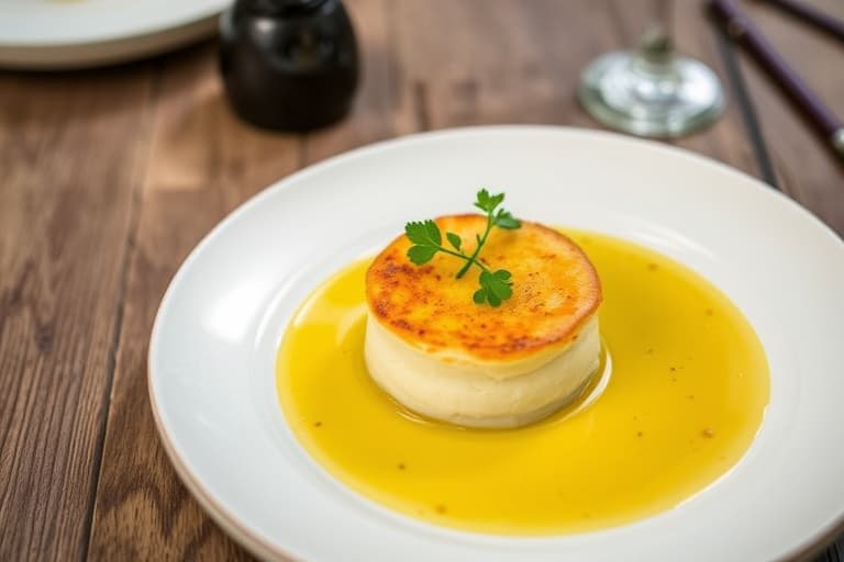 Brokkoli- og kaffirlime-'soufflé' med salaten sin