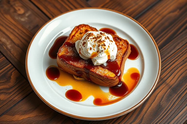 Rum French Toast à la mode