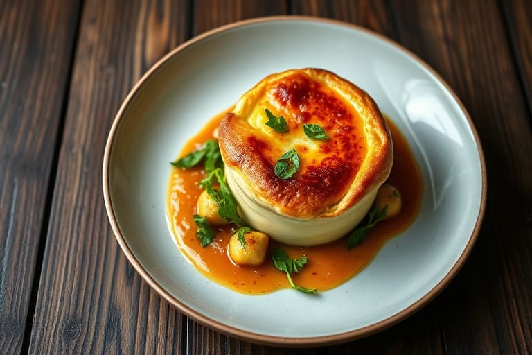 Spinat-soufflé i filodeigskåler