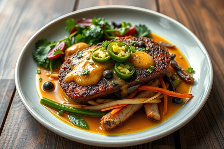 Grillet halvhøne med søt jalapeñosaus og Bush's Black Bean Fiesta-grillbønner