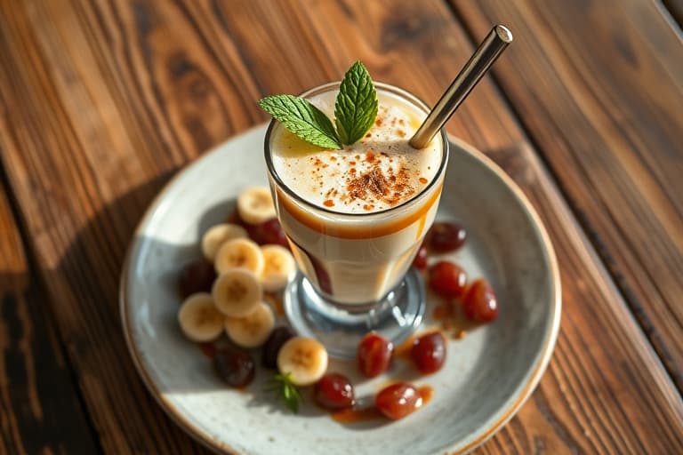 Aprikos-banan frappé