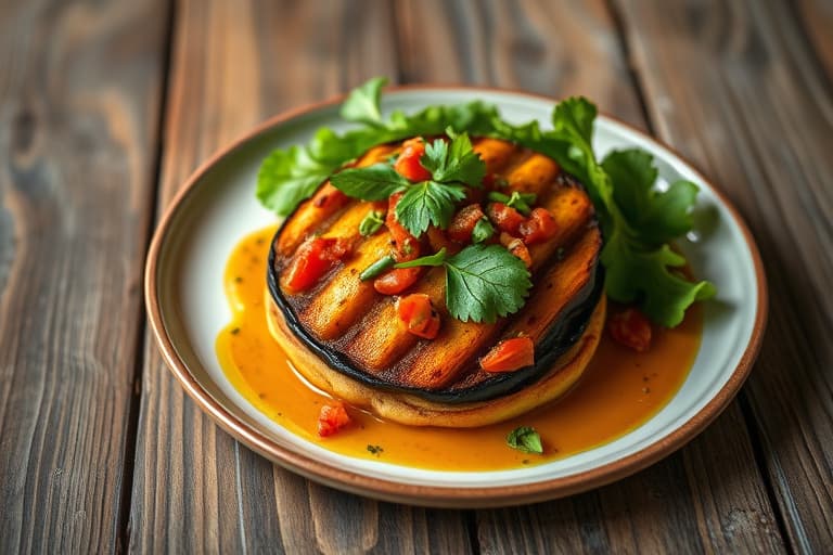 Portobello- og squashsandwich med tomatsalsa