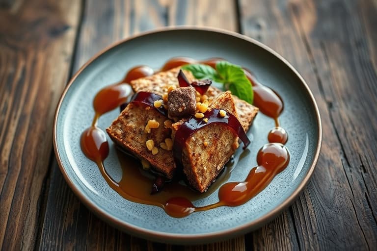 Sukkerkjeks med sjokolade-krønsj-fudge