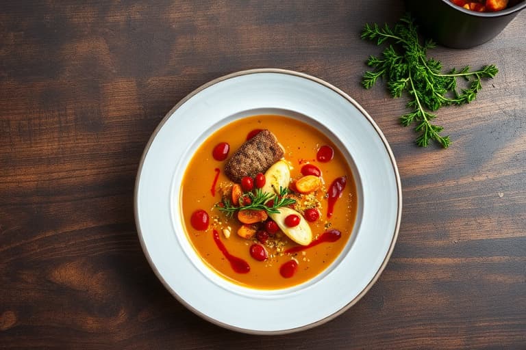 Gresskarsuppe med chili- og eple-kranrelish