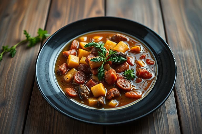 Ribollita (grønnsaks-, bønne- og gammelt brød-suppe)