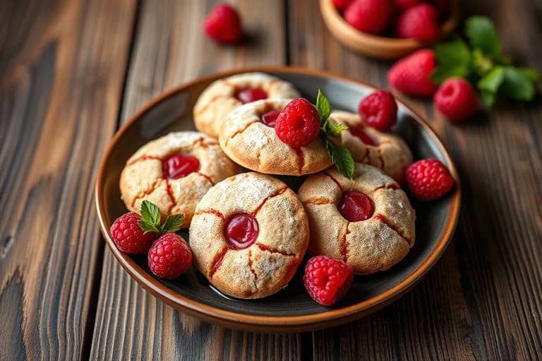 Raspberry Tea Cookies (Ciastka z Konserwą)