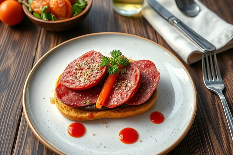 Pumpernickel-pastrami-panini med rosmarín-alejus