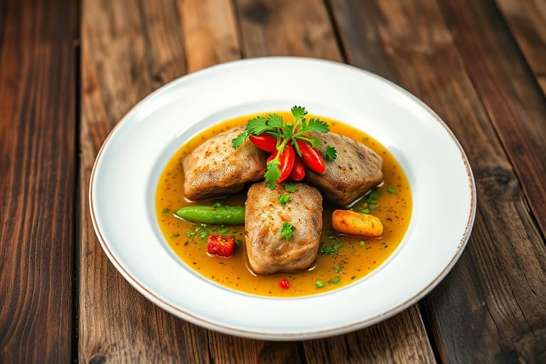 Bollito med Salsa Verde og Chilisaus: Kokt storfekjøtt med salsa verde og chilisaus