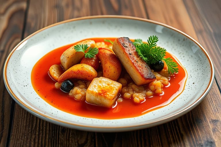 Salt- og eddikdekket vaktel og potetpuré med honning-sriracha saus