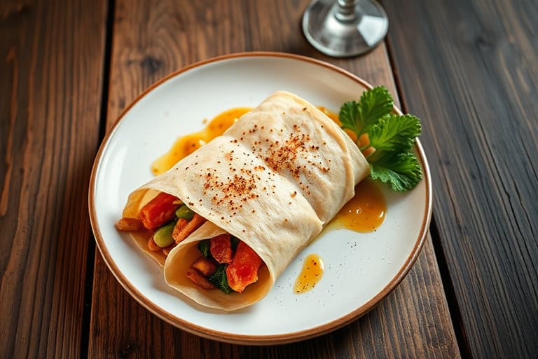 Karrékylling og eplewraps