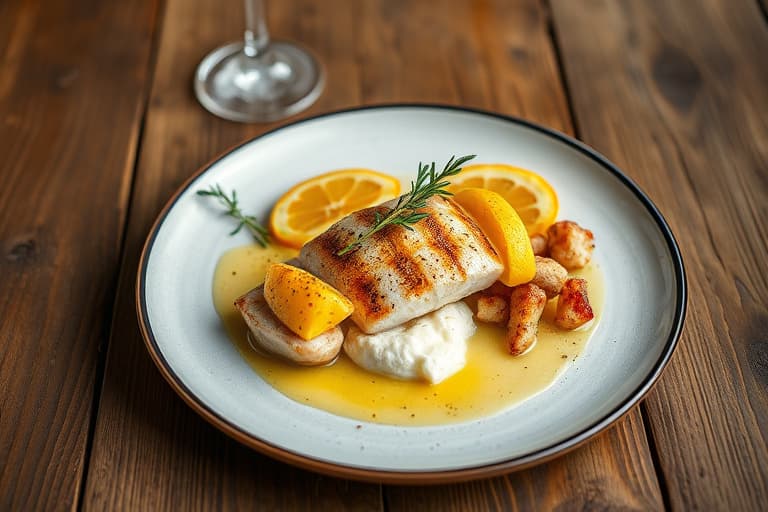 Fiskeblanding med grillspyd: Sverdfilet med hvitløk og sitron, tunfisksteiker med appelsin og rosmarin