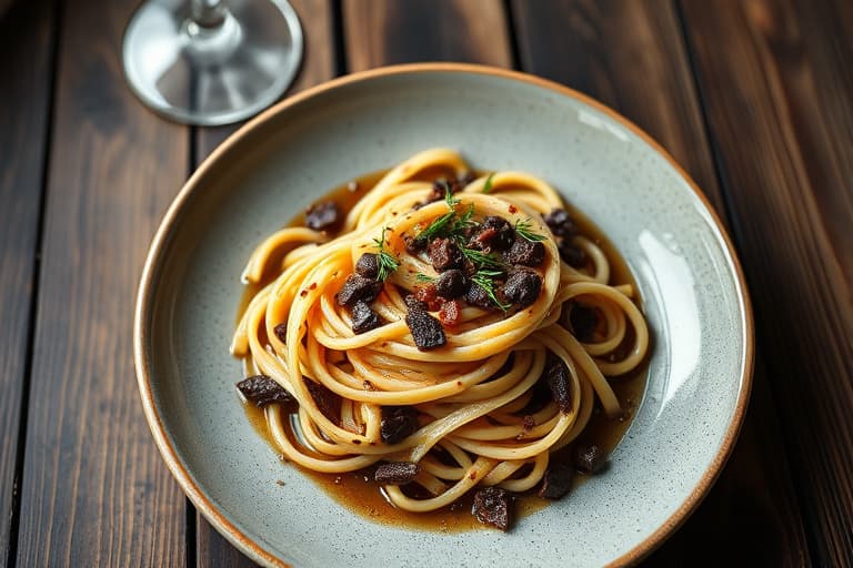 Sjokoladepasta med sjokolade- og hasselnøttkrem, hvit sjokoladeflak og ferske bær