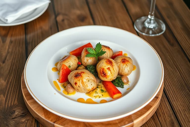 Skivede poteter med geitost og Provençerkrydder